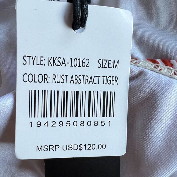 Kendall & Kylie Rust Abstract Tiger Bikini Bottom Size M  NWT! - Picture 6 of 6